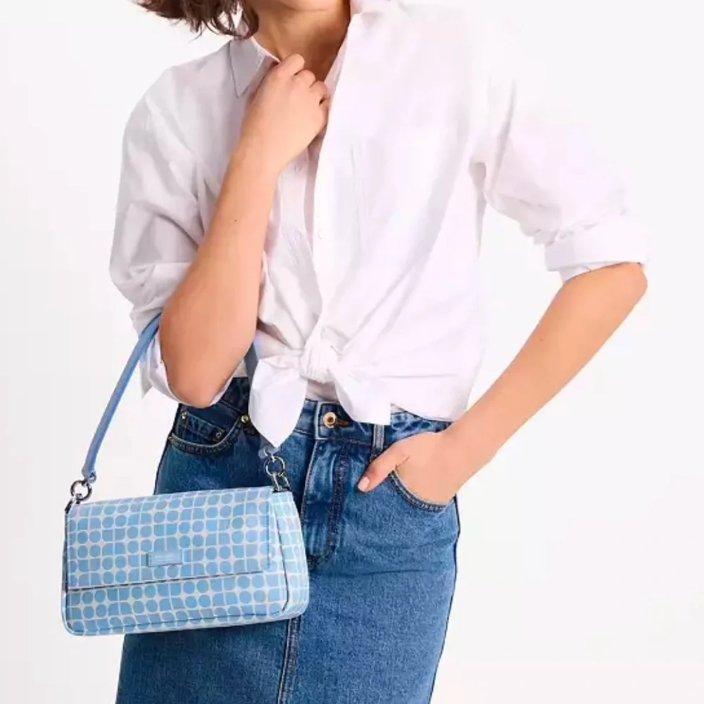 Kate Spade Noel Jacquard Convertible Crossbody Canvas XBody Shoulder Handbag